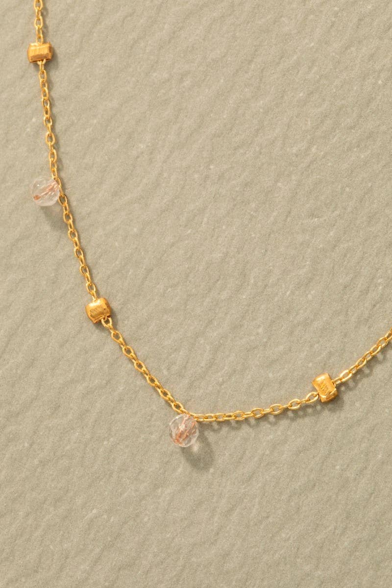 Dainty Mix Bead Charm Necklace