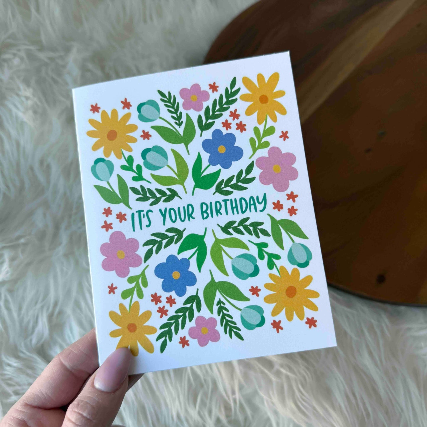 Birthday Card - "It's your birthday" Bold Spring Floral