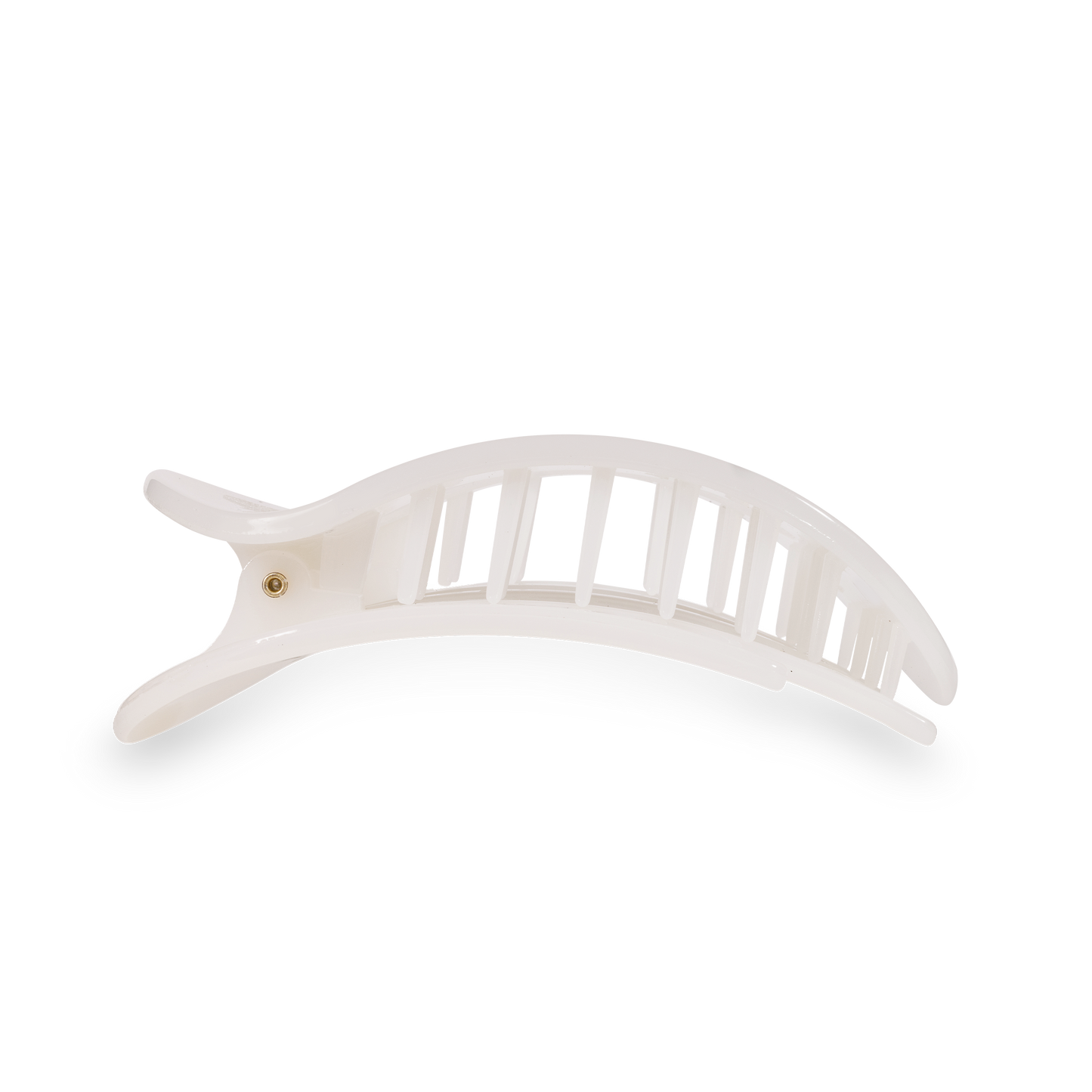 Teleties Hair Clip - Round Flat Large Coconut White