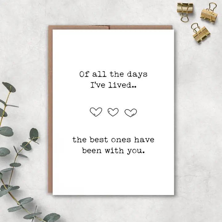 Stationery | Card Best Ones Have Been With You