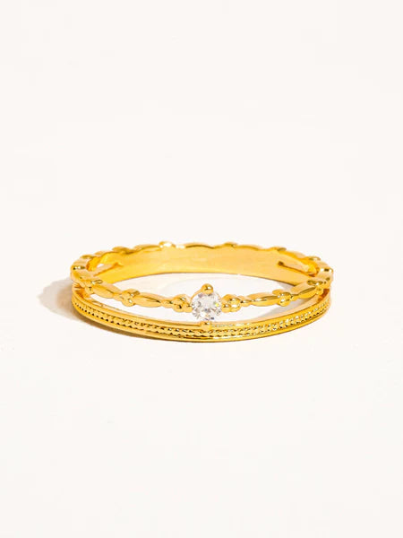 Belen Gold CZ Ring
