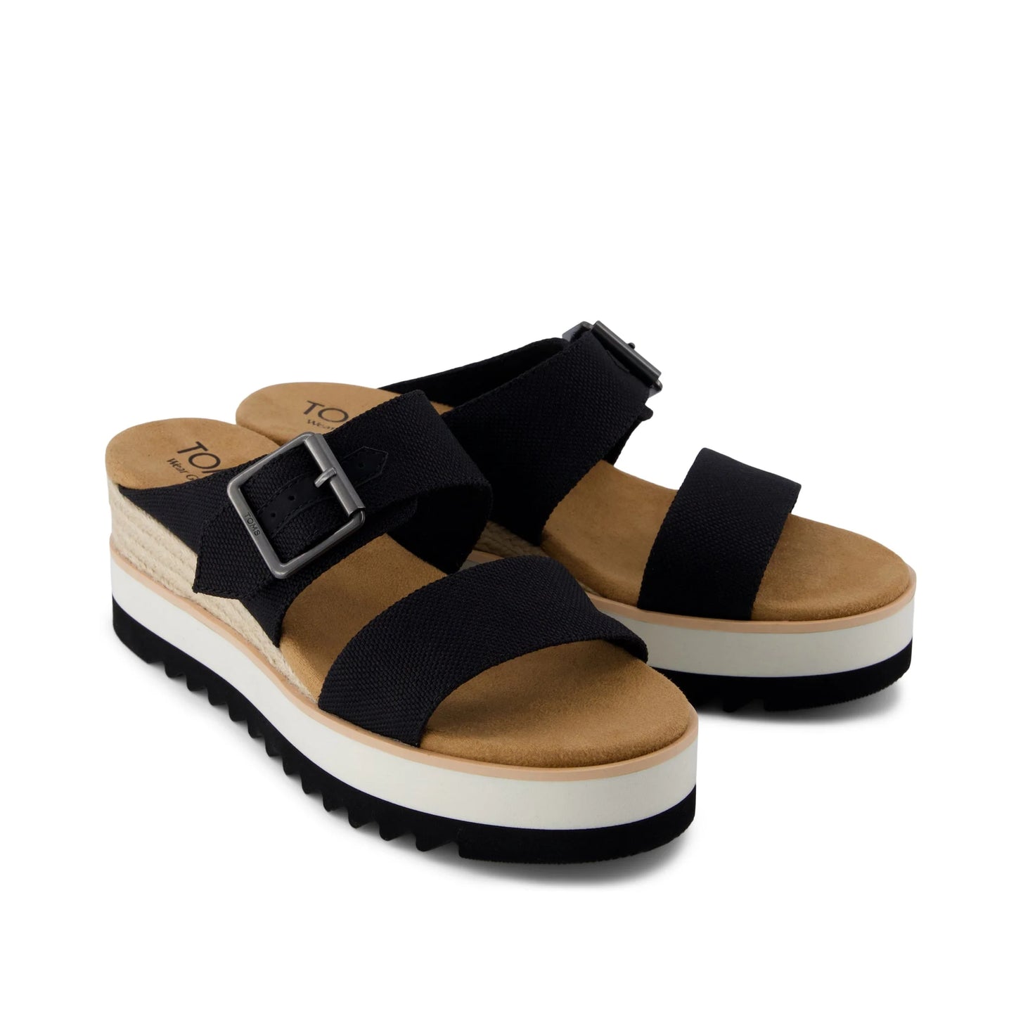 Sandals - Toms Black Canvas Diana Mule