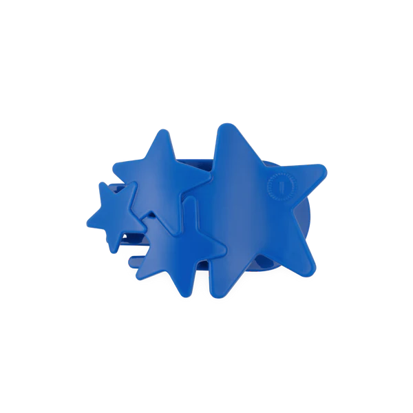 Teleties Hair Clip - Flat Medium Blue Shooting Star