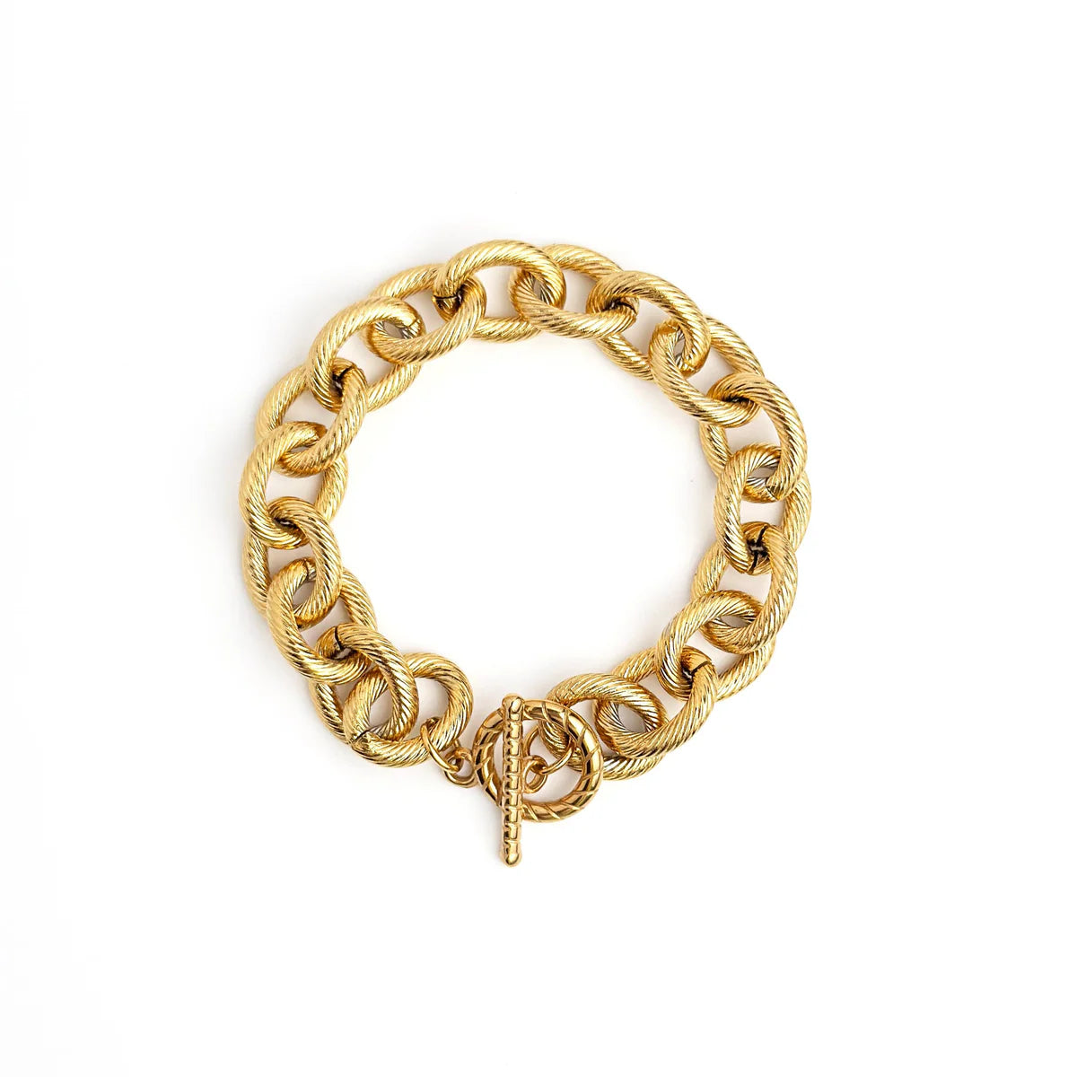 Bold Rope Link Toggle Bracelet