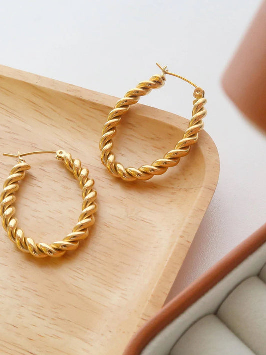 Brook Braided Hoop Earrings