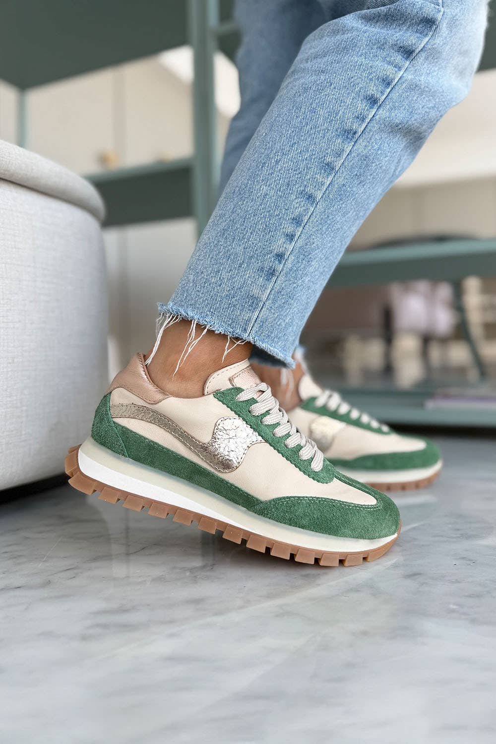 Shoes | Lumia Green Sneaker