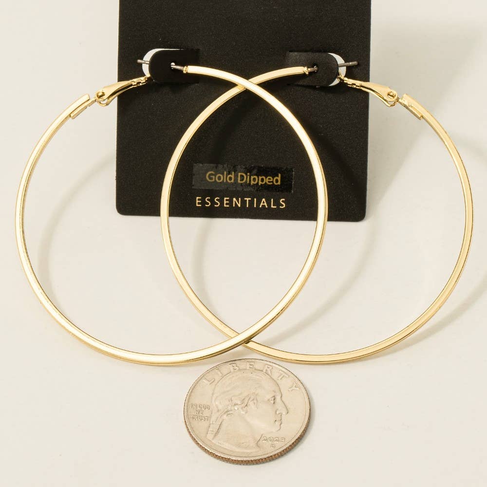 Large Latch Hoop Earrings