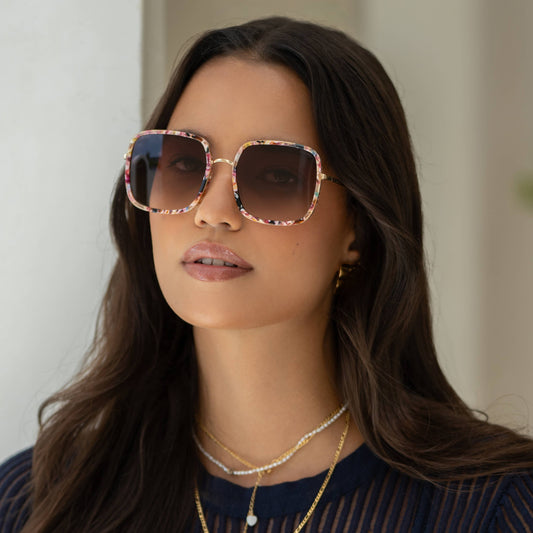 Accessories | Sunglasses Cosmo Acetate Womens Square Rose Tortoise