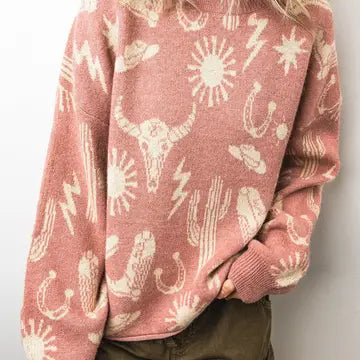 Sweater - Peach Blossom Western