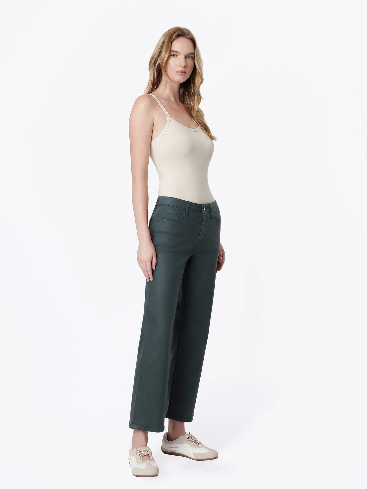 Jeans - Vervet High Rise Dark Green