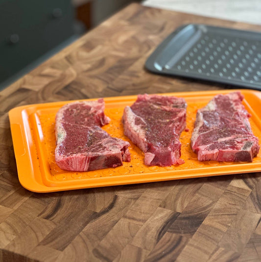 Home and Garden | Outset Large Prep Trays, Set 2, Orange, Black,17.2” x 10.5“