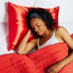 Linens | Pillowcase Red Lovely Single Satin Queen