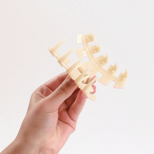 Teleties Hair Clip - Classic Large Coconut White