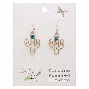 Earrings - Dried Flower Cactus