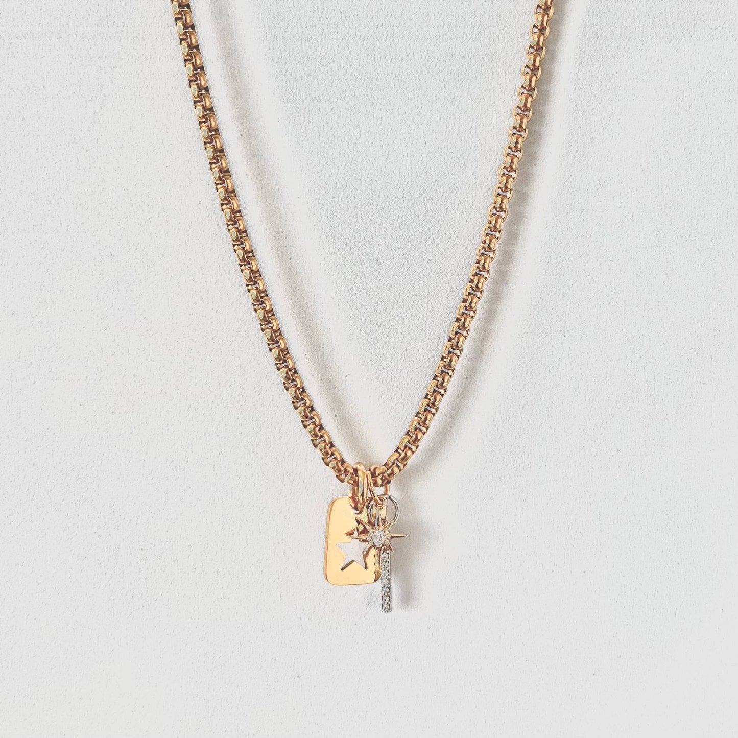 Necklace - Gold Plated Star Layering