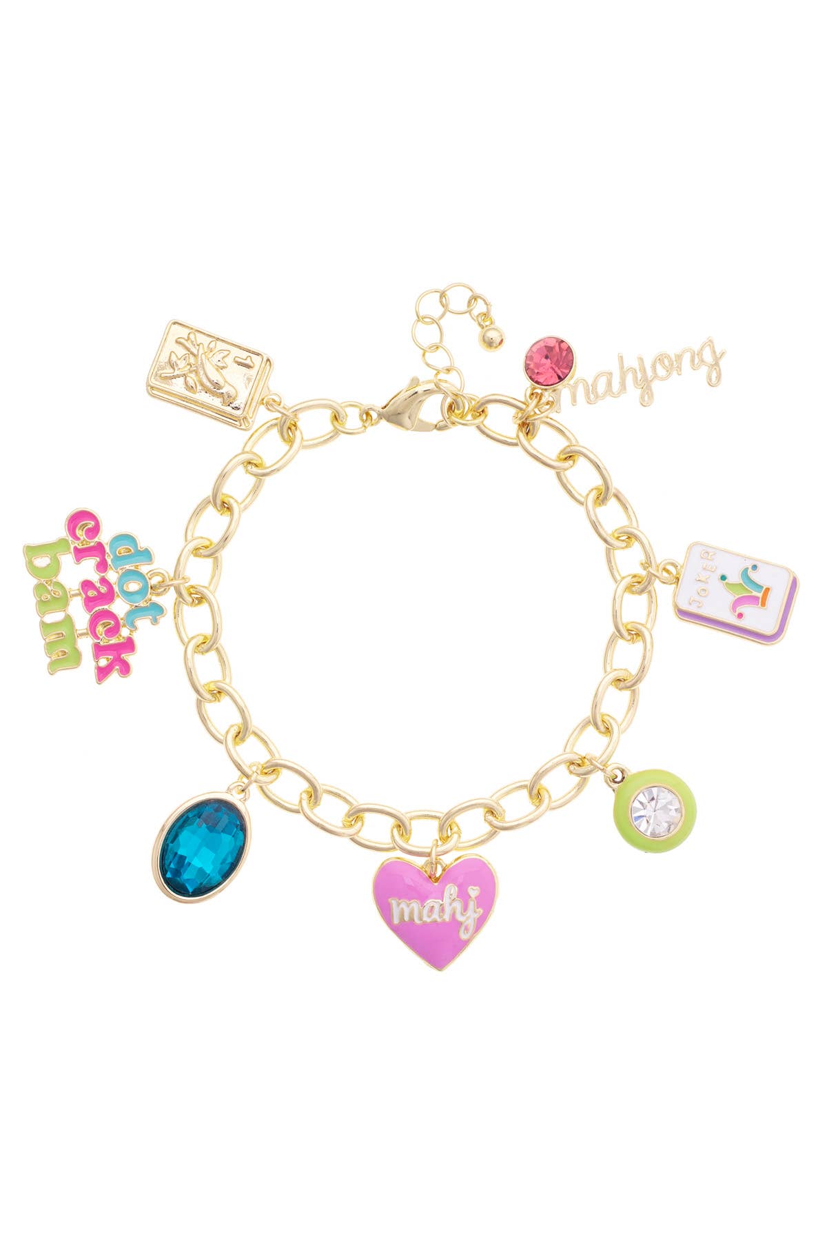 Charm Bracelet - I'm Just a (Mahj) Girl Enamel