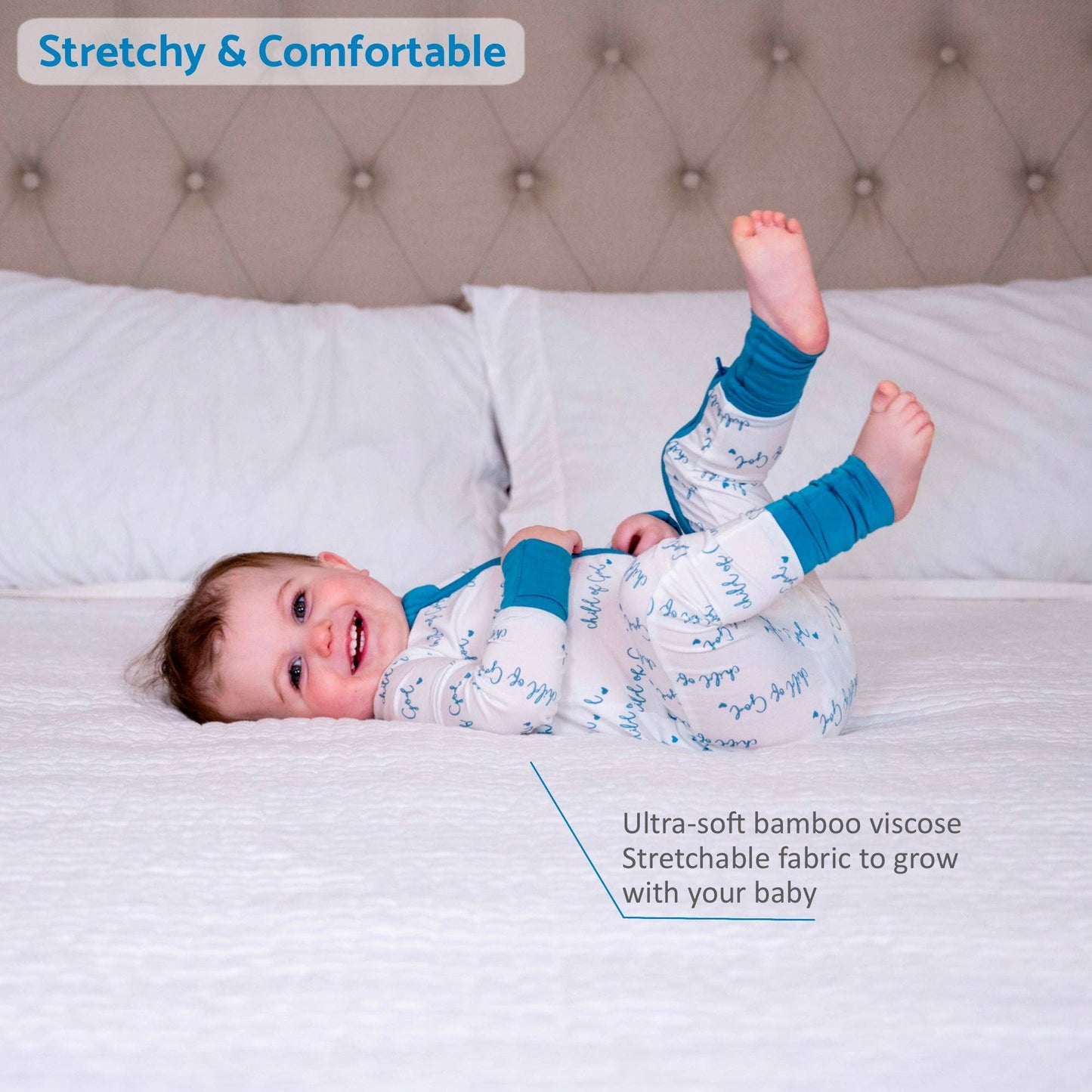 Onsie - Bamboo Baby Convertible Blue Child of God