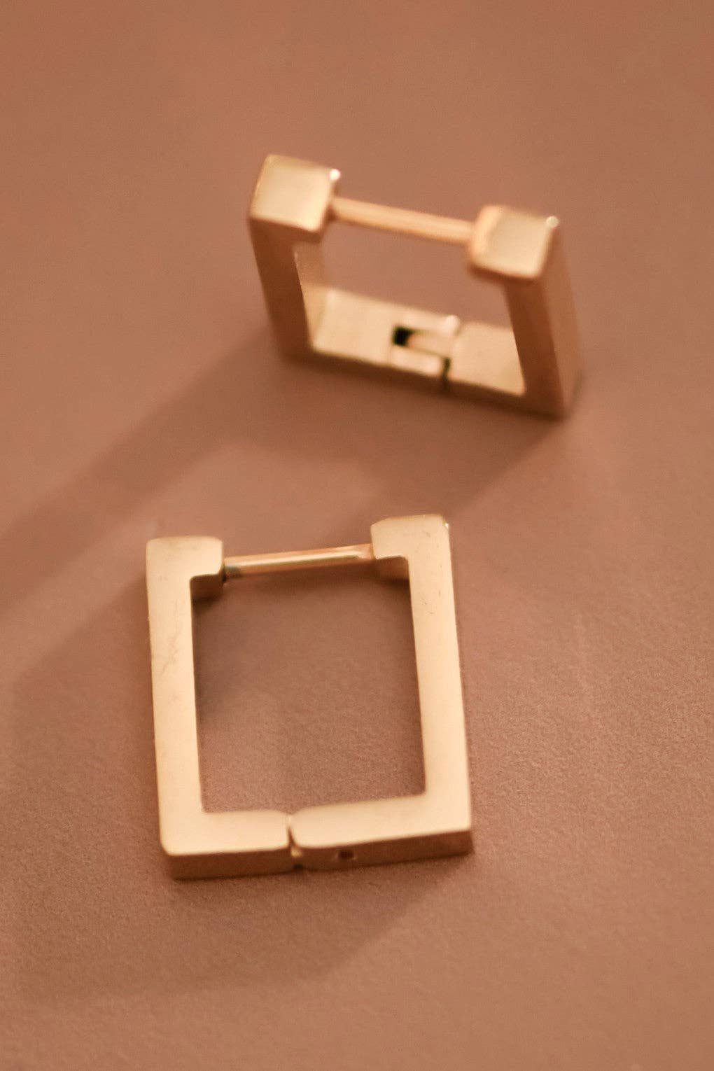 18K Gold Plated Waterproof Square Earrings