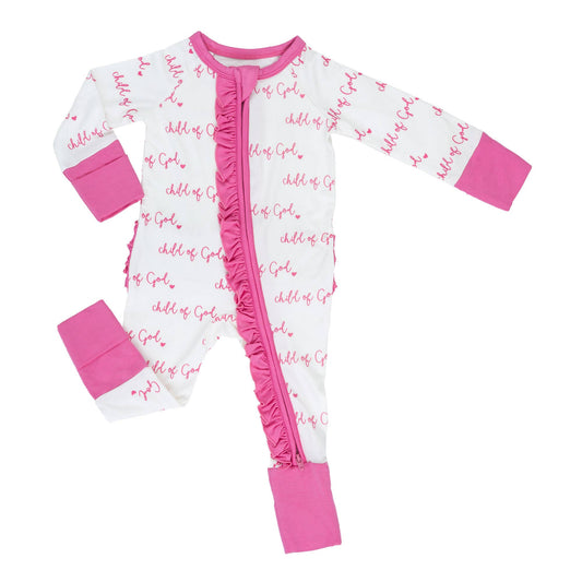 Onsie - Bamboo Baby Ruffle Pink Child of God