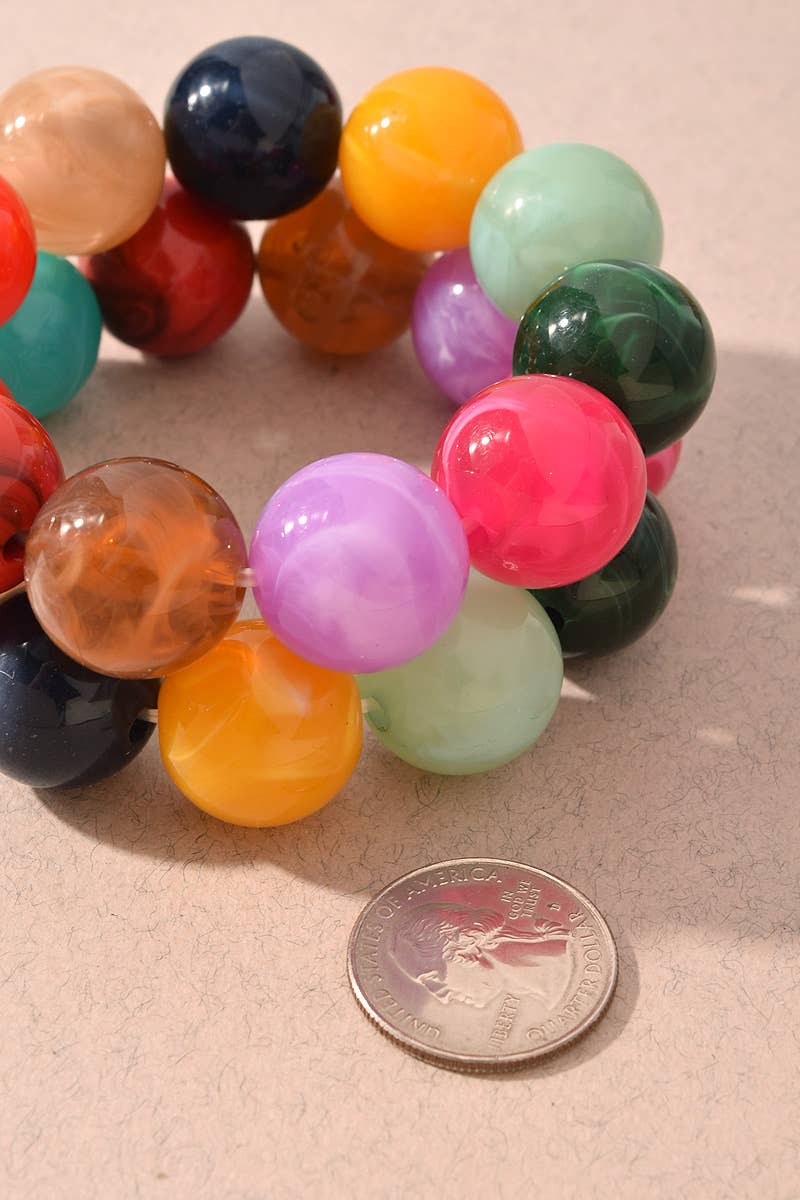 Bracelet Set - Chunky Resin Beaded
