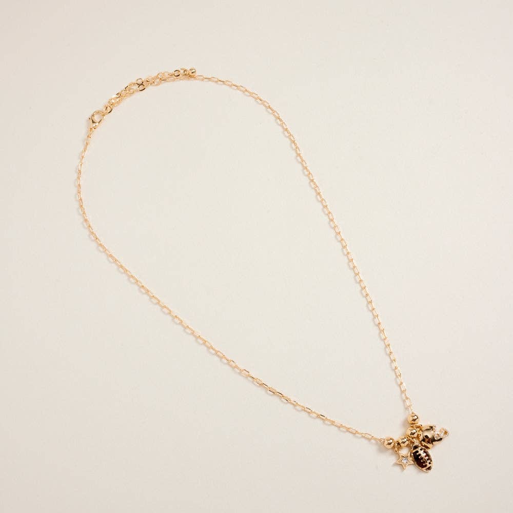 Necklace - Football Helmet Star Charm