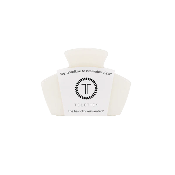 Teleties Hair Clip - Classic Petite Coconut White