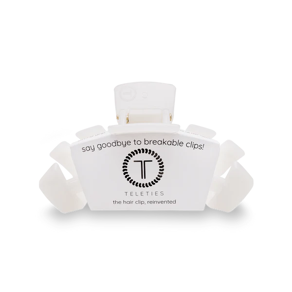 Teleties Hair Clip - Classic Small Coconut White