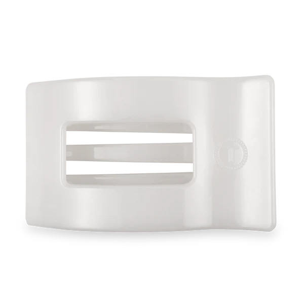 Teleties Hair Clip - Flat Rectangle Large Coconut White