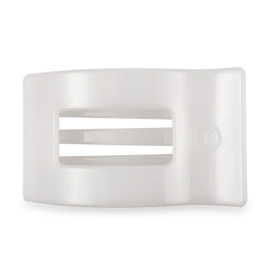 Teleties Hair Clip - Flat Rectangle Large Coconut White