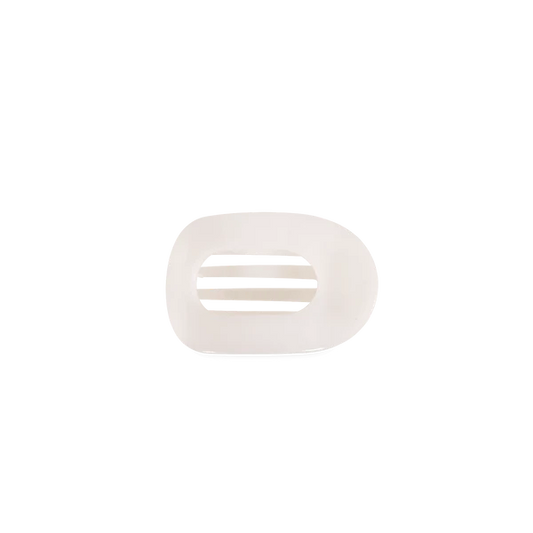 Teleties Hair Clip - Flat Round Tiny Coconut White