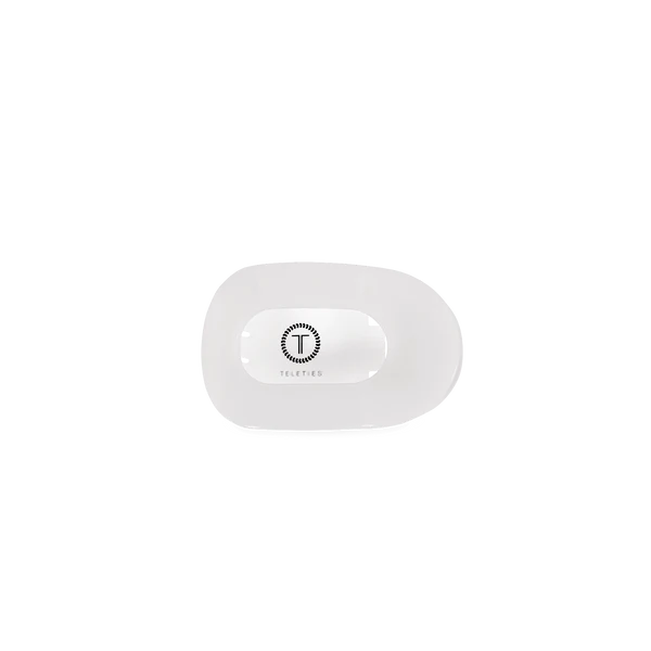 Teleties Hair Clip - Flat Round Tiny Coconut White