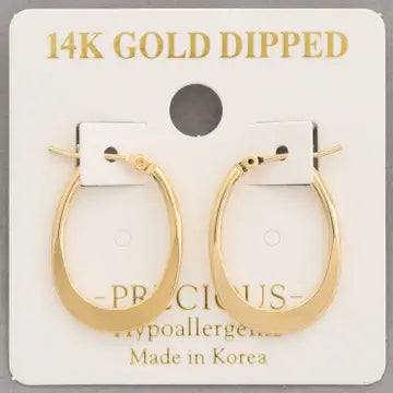 Jewelry | Earrings 14K Gold Dipped Metal