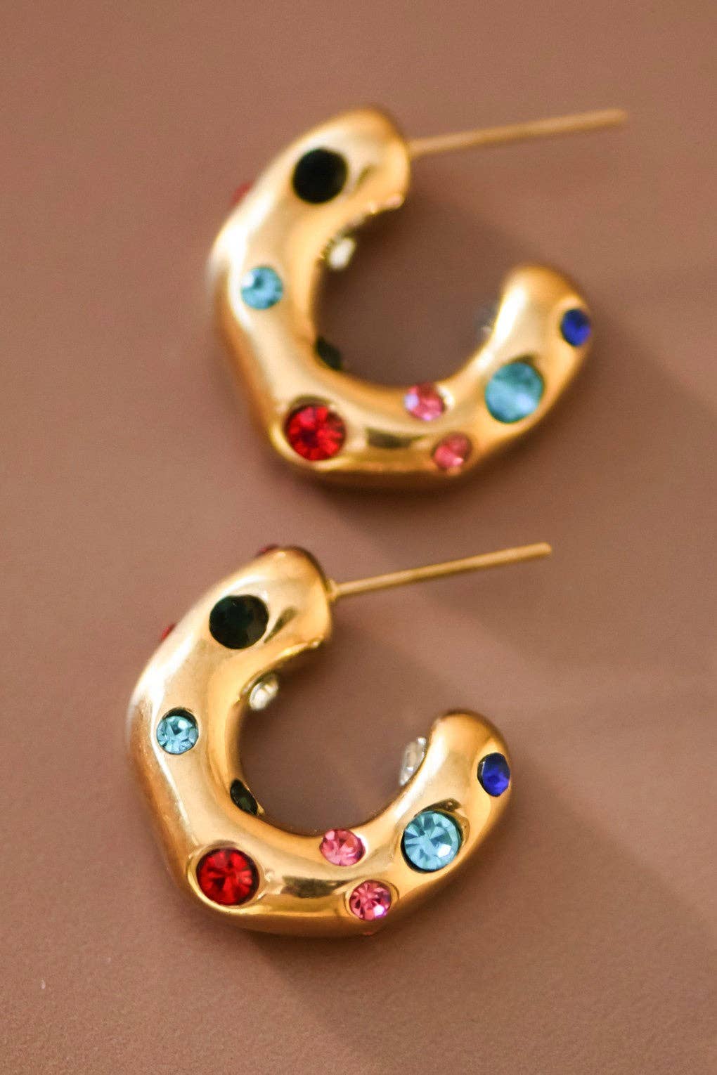 18K Gold Plated Rainbow Color Earrings