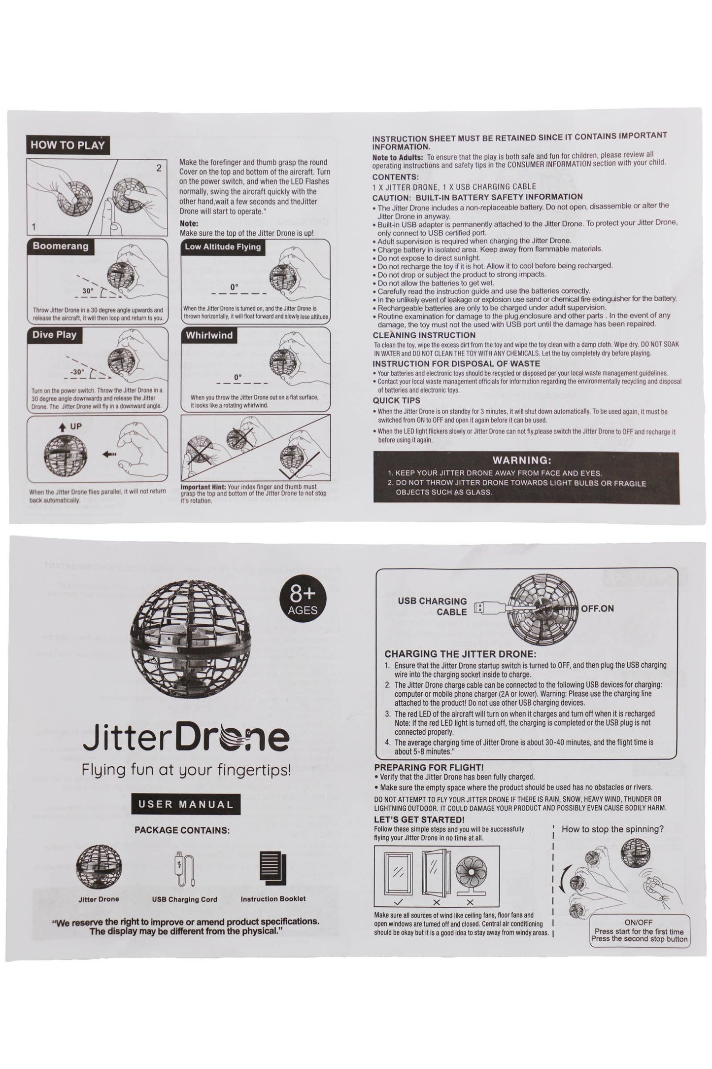 Toy - Magic Led Light Flying Ufo Mini Drone Spinner