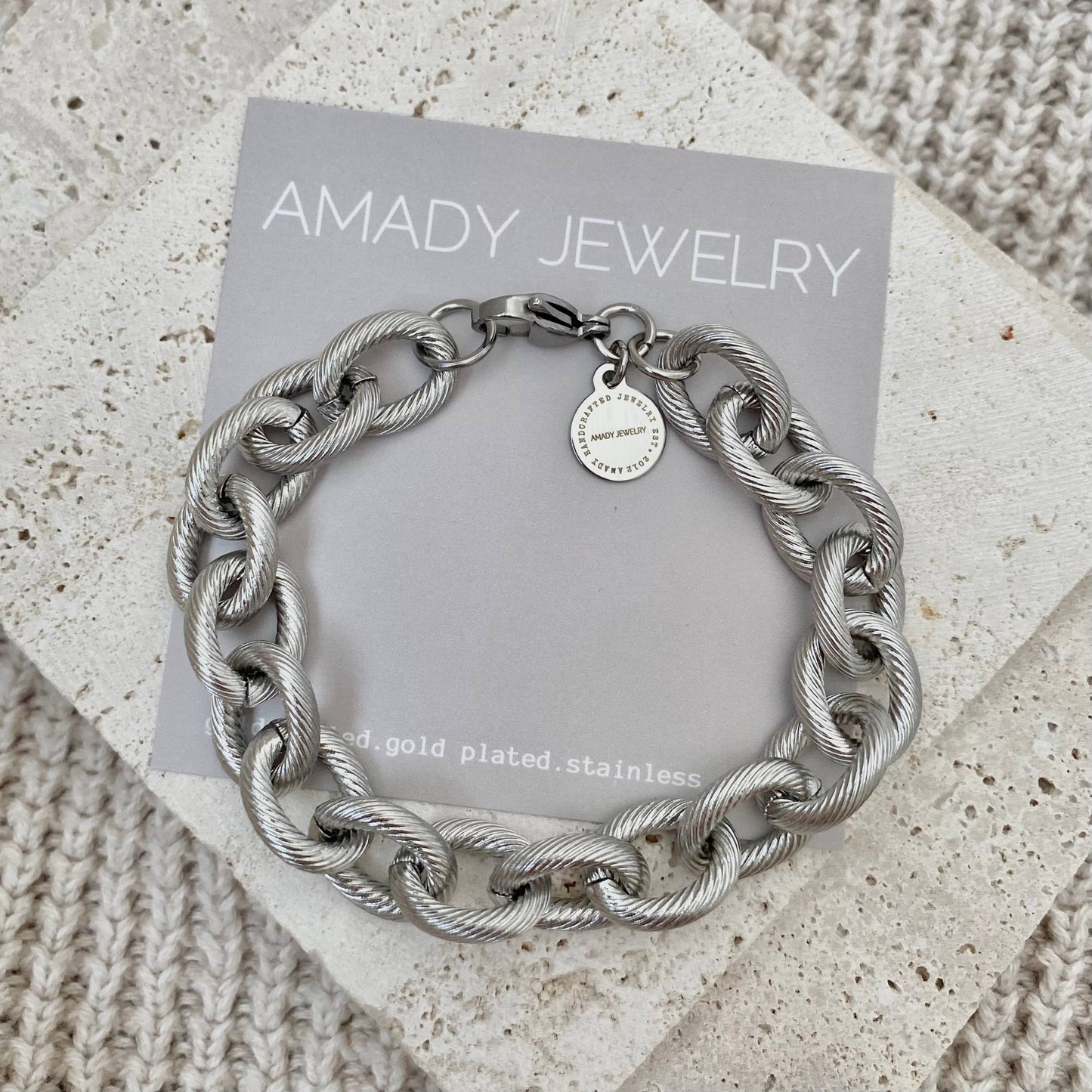 Bracelet - Cable Links Silver Chunky