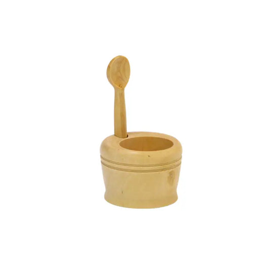 Housewares | Salt Cellar Set W Spoon Wooden