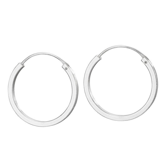 Brookline Sterling Silver Hoop Earrings: Sterling Silver / Dainty