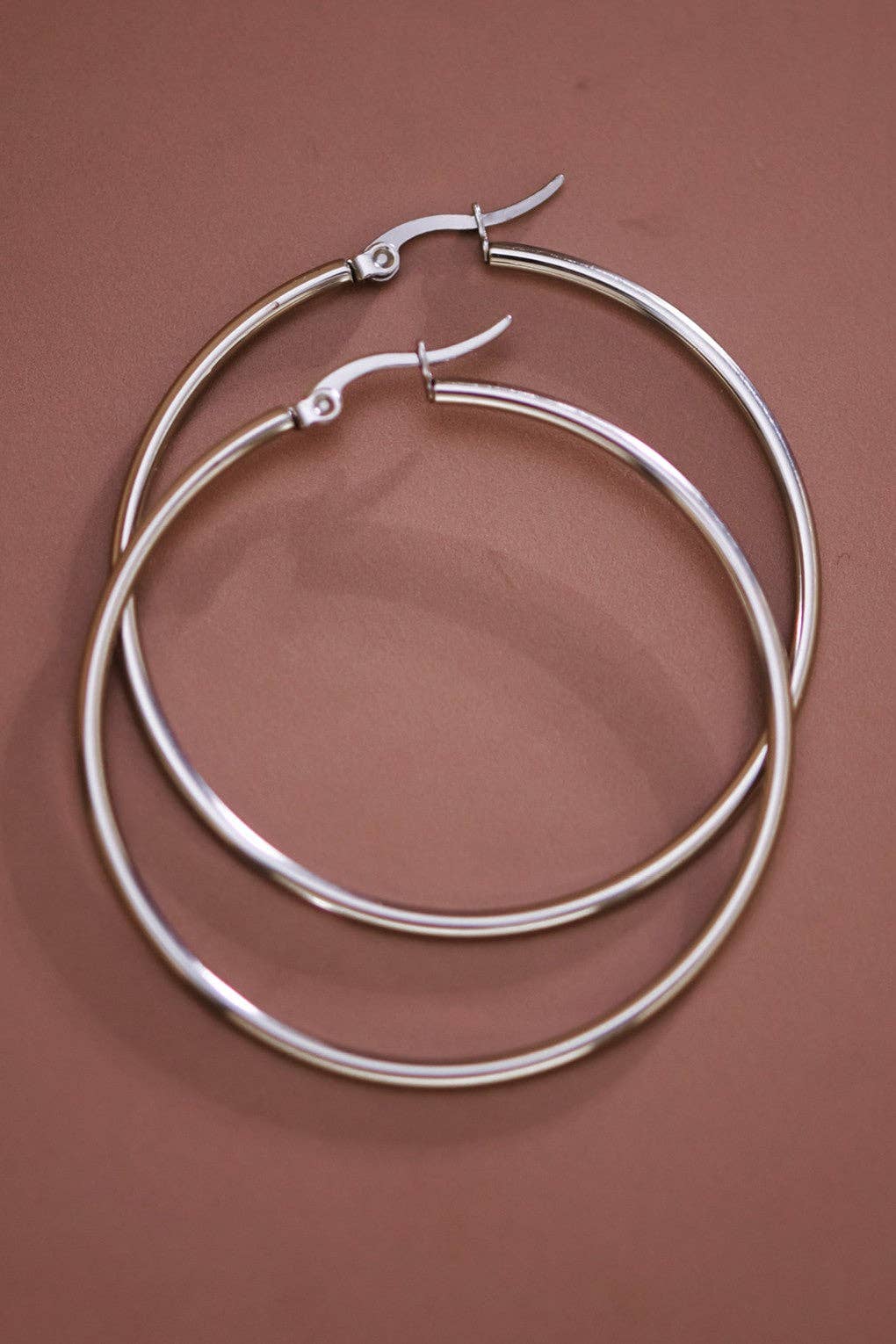 Earrings - Silver Tarnish-Resistant Hoop