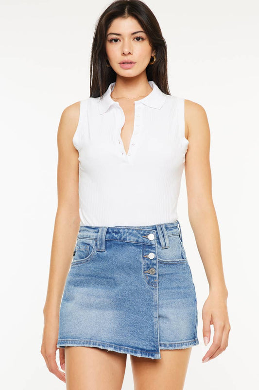 Bottoms | KanCan Skort Cross Over Waistband