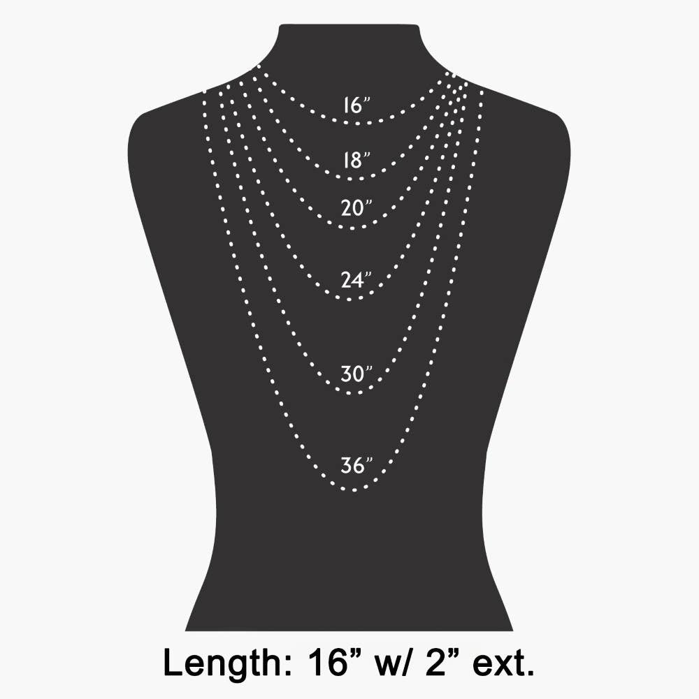 Dainty Cz Bar Charm Necklace