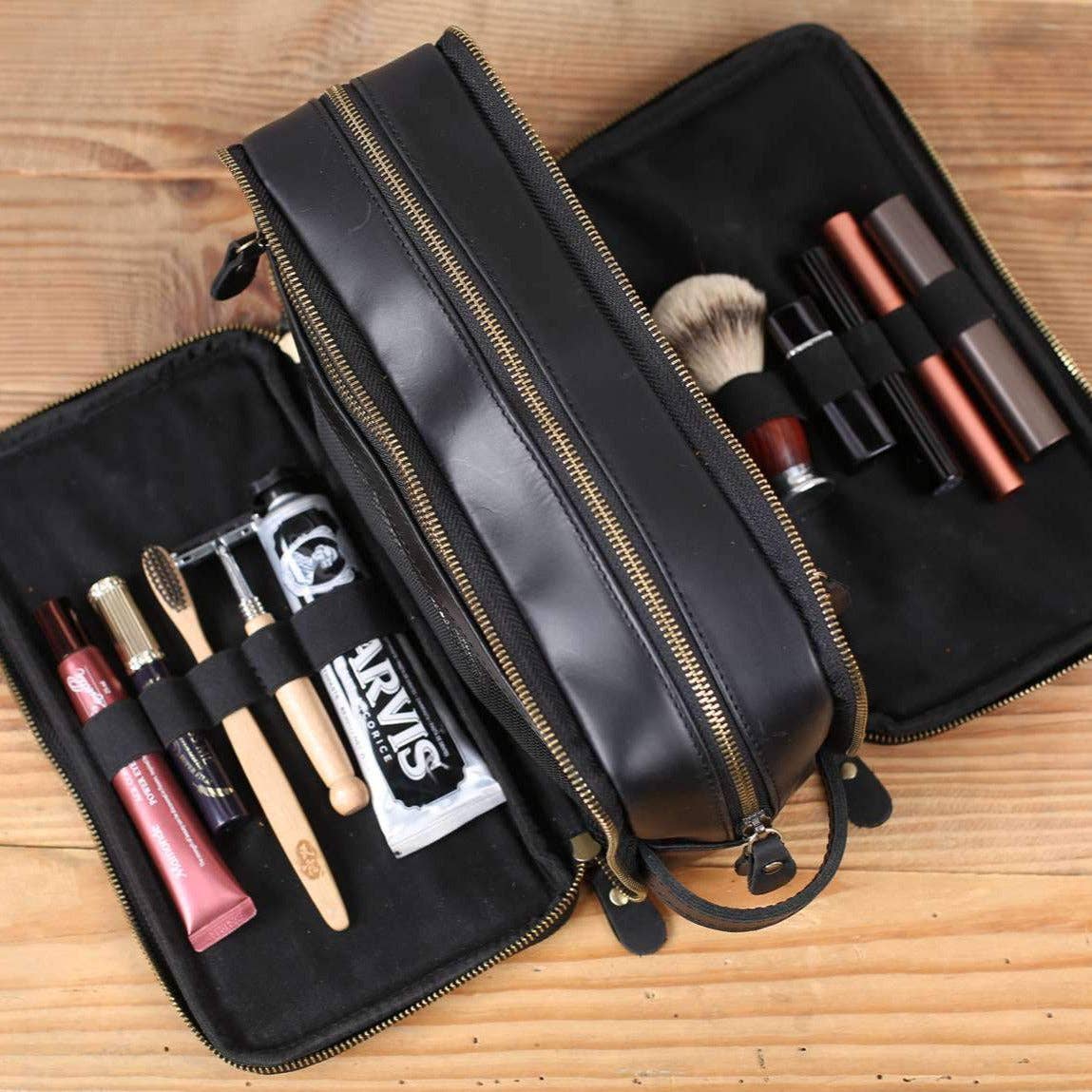 Groomsmen Gift Personalized Leather Toiletry Bag