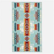 Hand Towels | Pendleton Hand Towels Jacquard Grey, Aqua, and Wyeth Trail