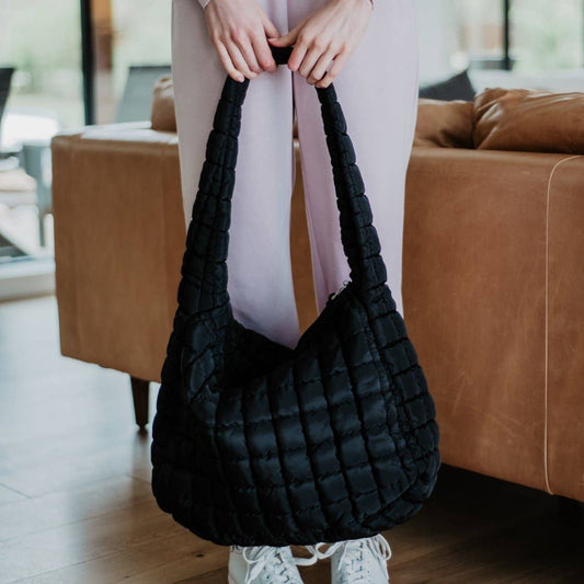 Handbag | HoboTote Black Oversized Quilted