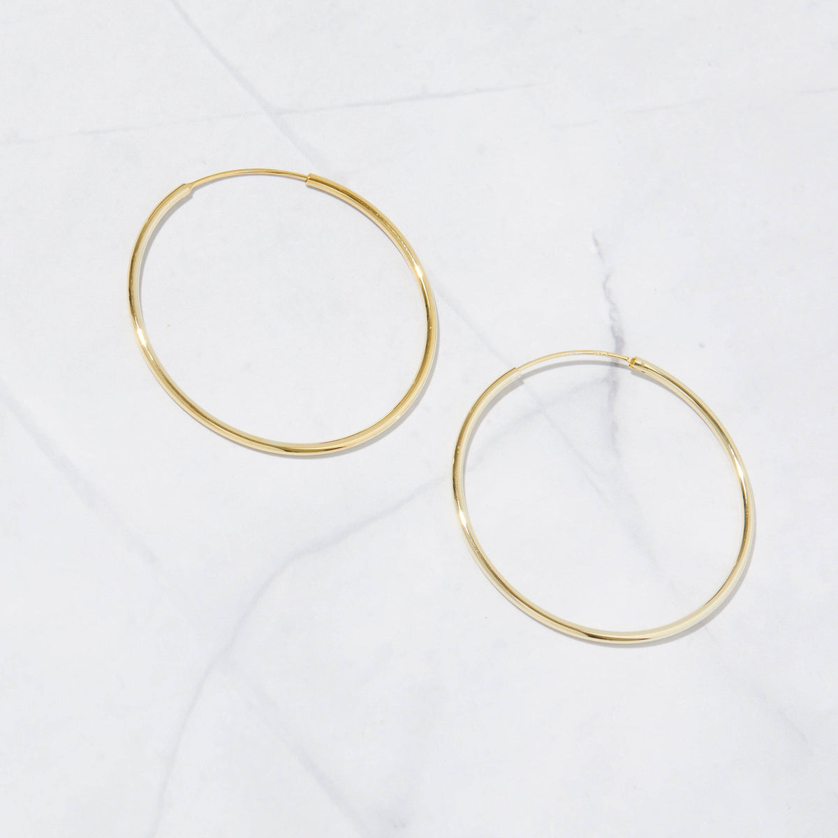 Earrings | 50mm Infinity Hoops: Gold / 32mm