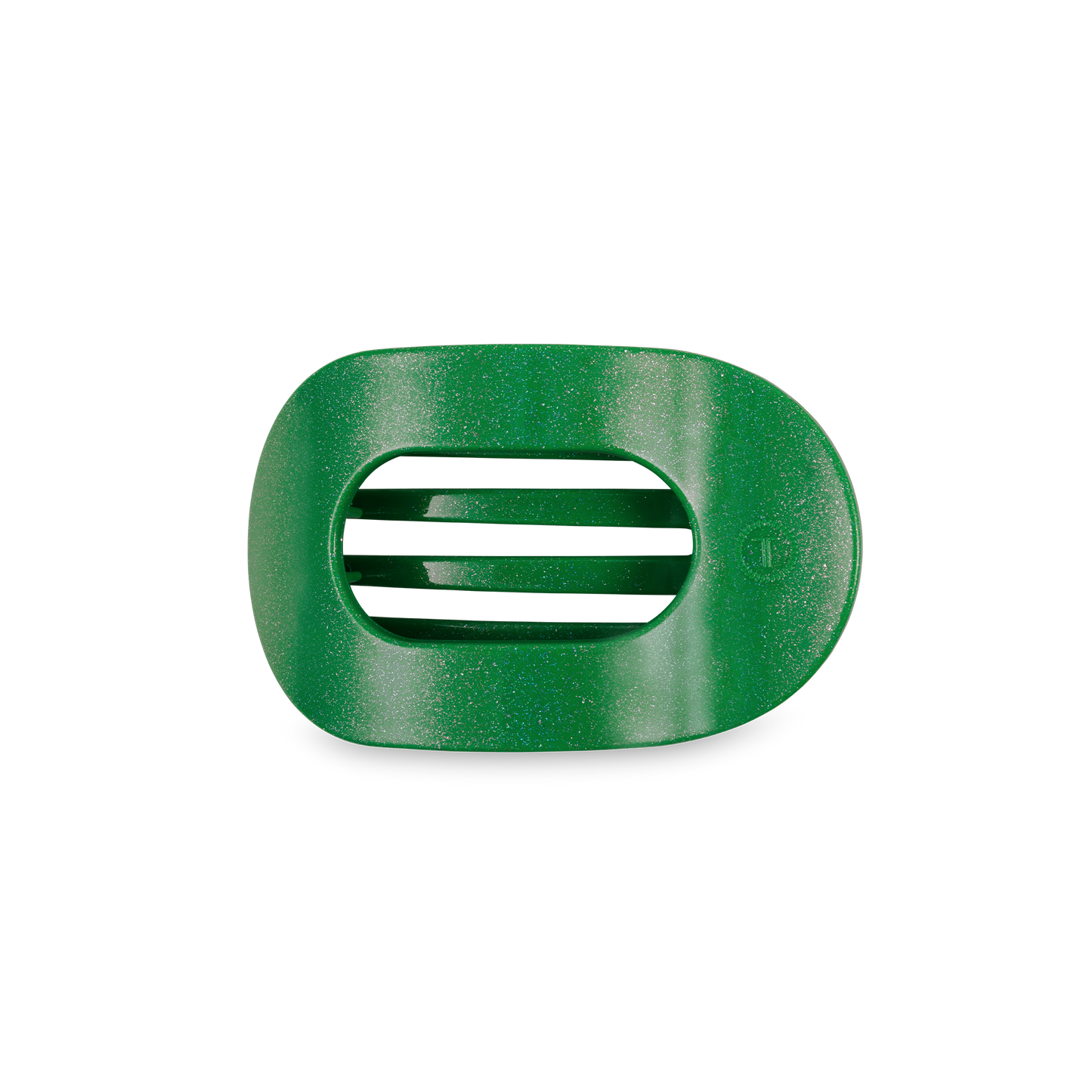 Round Flat Hair Clip | Small | Shamrock Shimmer