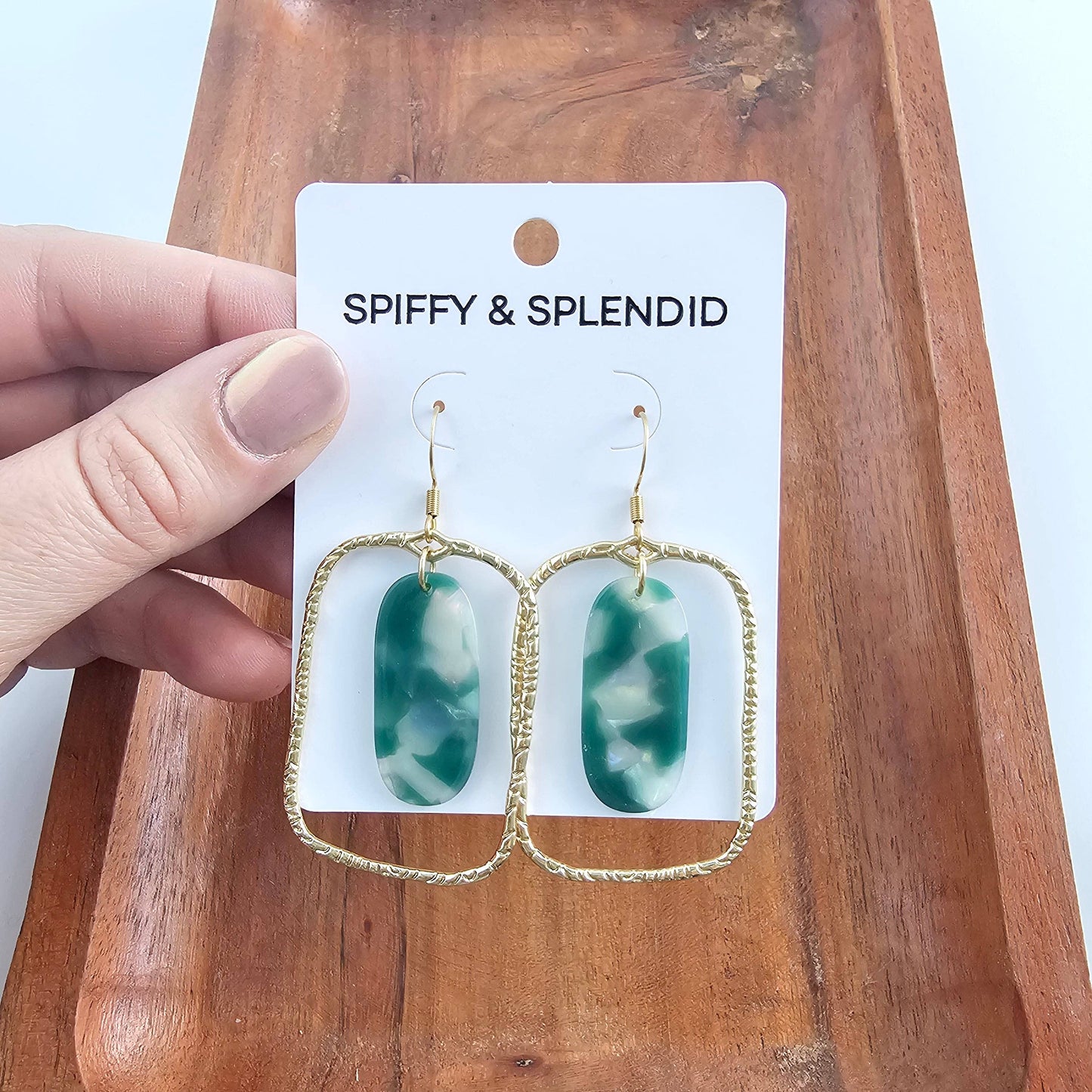 Jewelry | Earrings Madison Hypoallergenic Jade Opal Gold