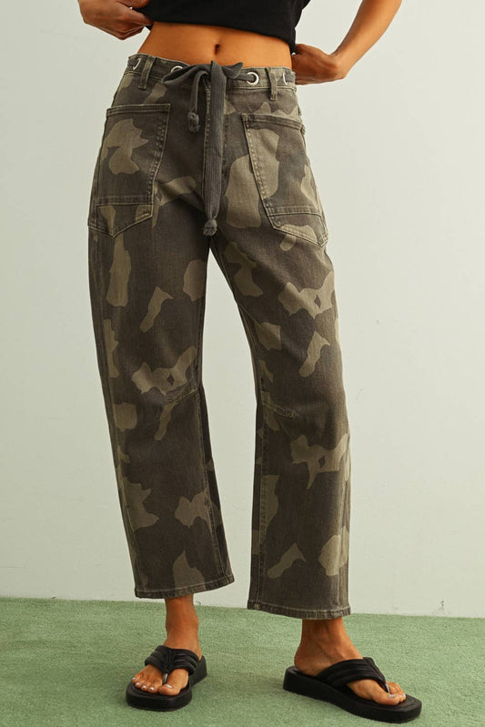 Pants - Washed Camo Drawstring