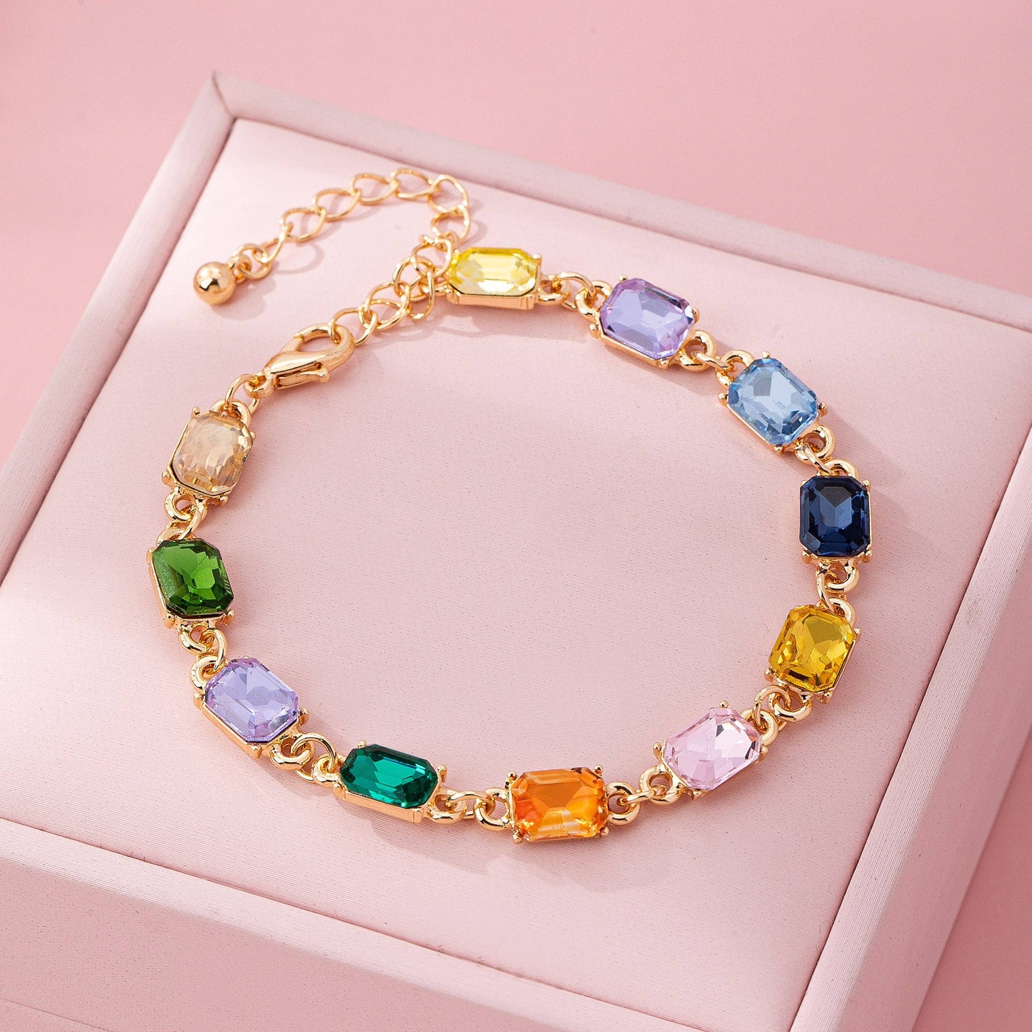 Bracelet - Rainbow Gemstone Tennis