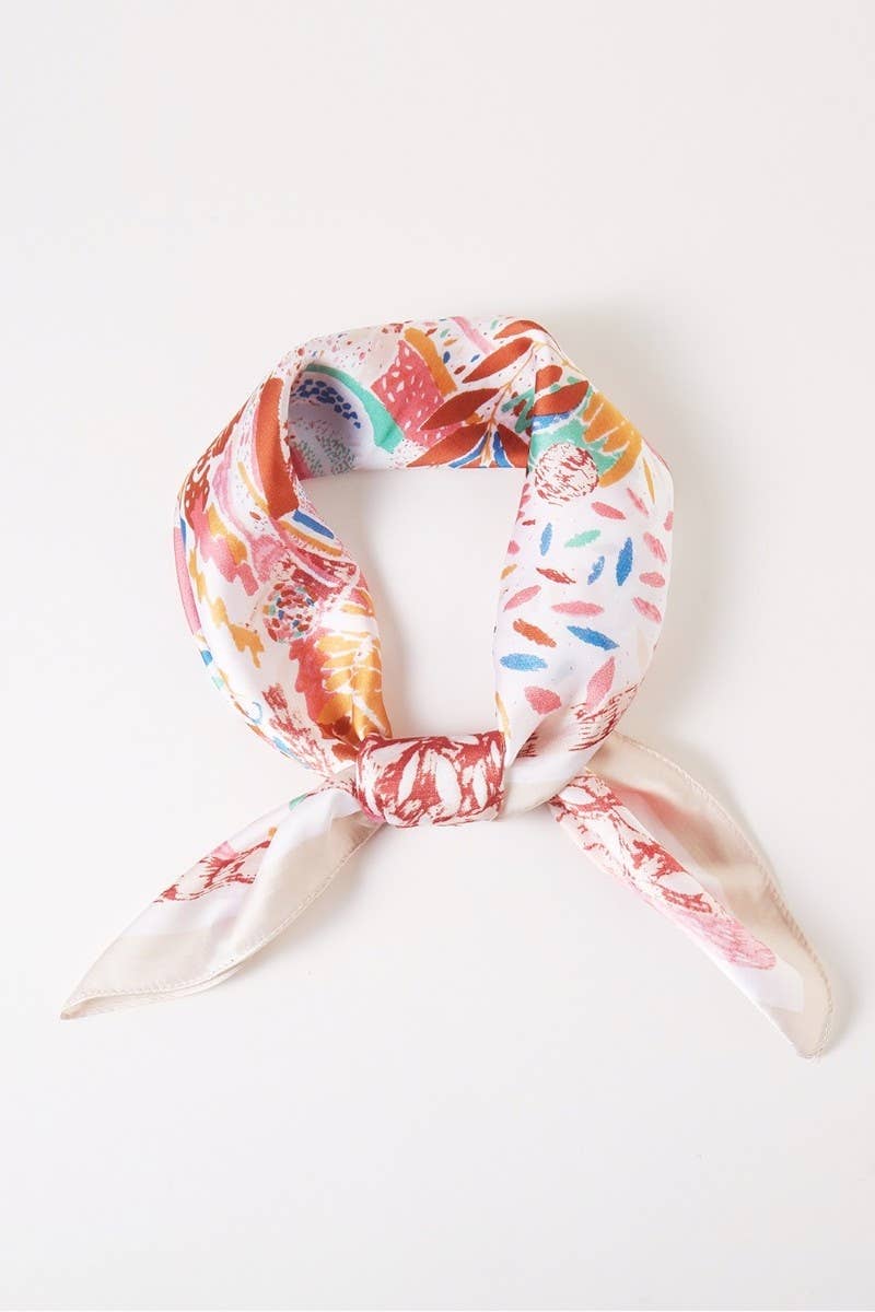 Accessories | Scarf Bandana Multi Flower Leaf  Print