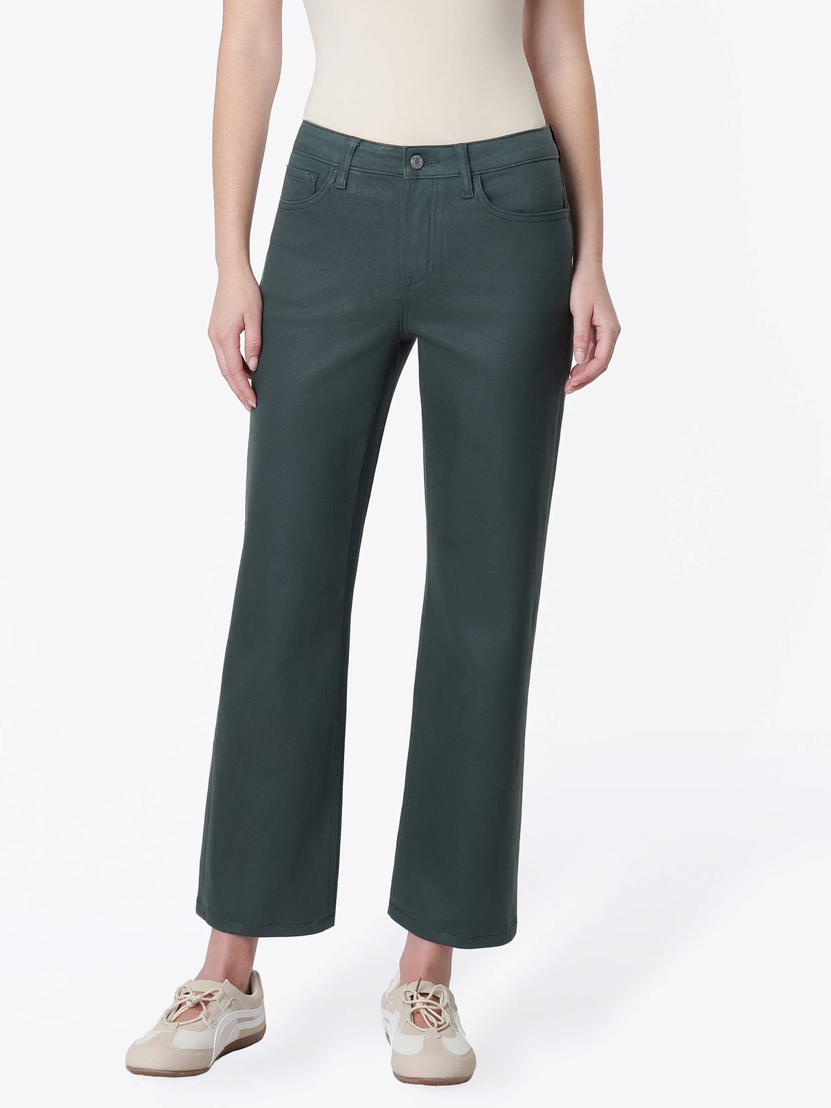 Jeans - Vervet High Rise Dark Green